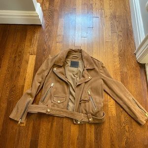 All Saints Luna Suede Biker Jacket size Medium worn once!!!!